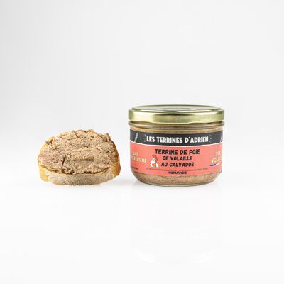 Terrines of poultry liver with calvados from Normandy