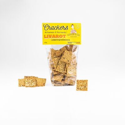 Normandy crackers with livarot
