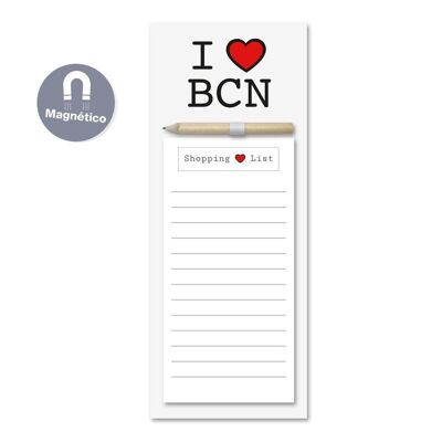 BLOC NOTAS IMAN CON LAPIZ I LOVE BCN HH2663843