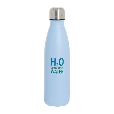 BOTELLA ACERO EDELSTAHL. 500 ML H2O AZUL HH293909