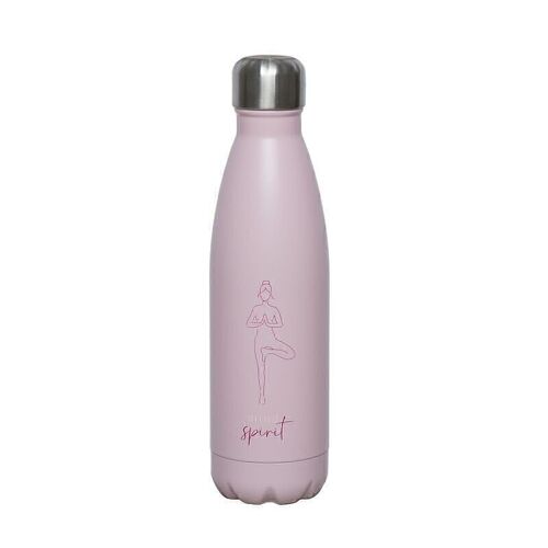 BOTELLA ACERO INOX. 500ML YOGA ROSA HH293933