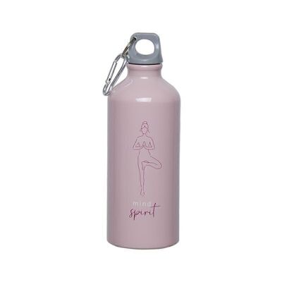 BOTELLA ALLUMINIO 600ML YOGA ROSA HH287996