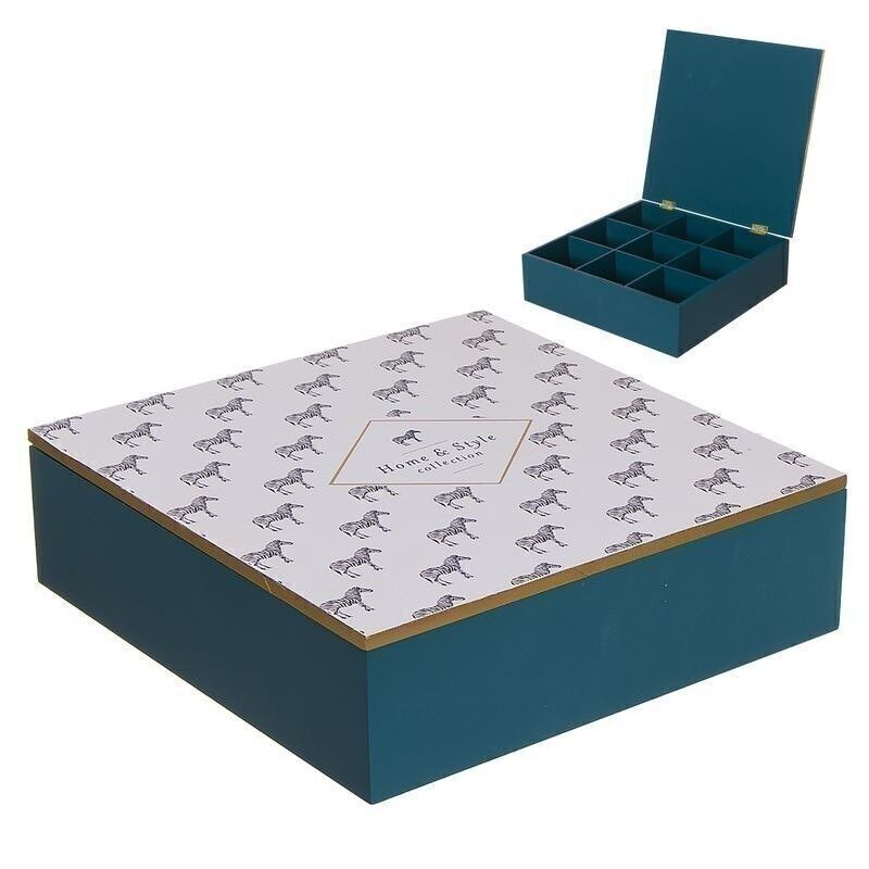 CAJA CON 9 DPTOS. SAFARI ELEGANTE HH2182801