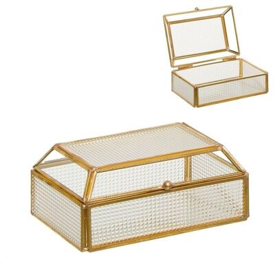 CAJA CRISTAL TALLADO ORO M HH2759294