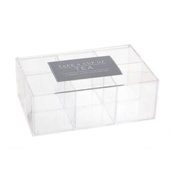 CAJA DE TE ACRILICO 6 DPTOS. ESSENTIEL HH253283