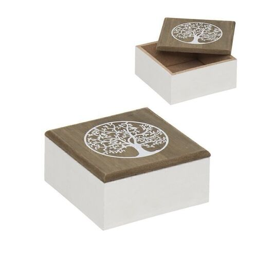 CAJA DECORATIVA MANO ARBOL DE LA VIDA M HH291474