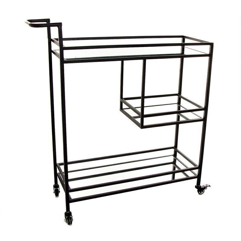 CAMARERA CRISTAL Y METAL NEGRO HH294717