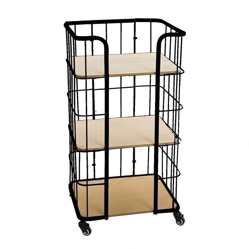 Wagen mit Rädern, 3 Stände, Schwarz, HH22212611