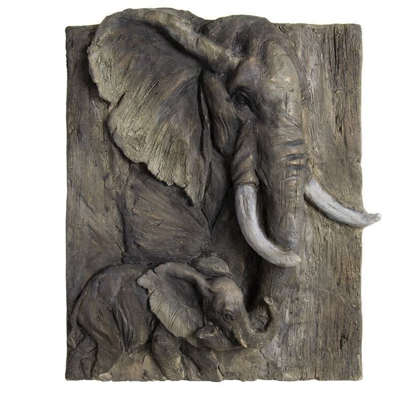 CUADRO ELEFANTES RELIEVE HH300711