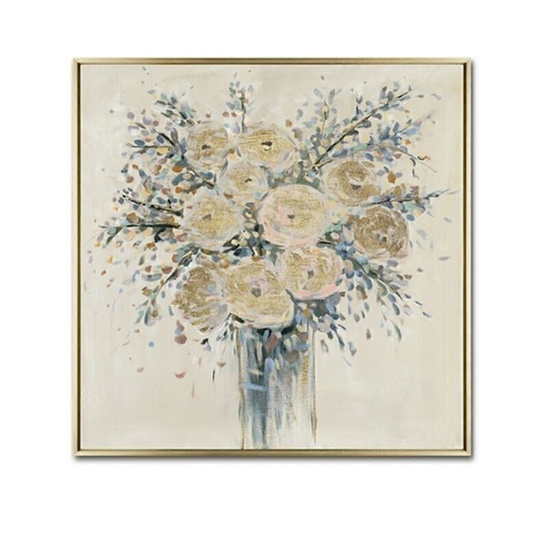 QUADRO MARCO 80X80 ORO RAMO HH2365881
