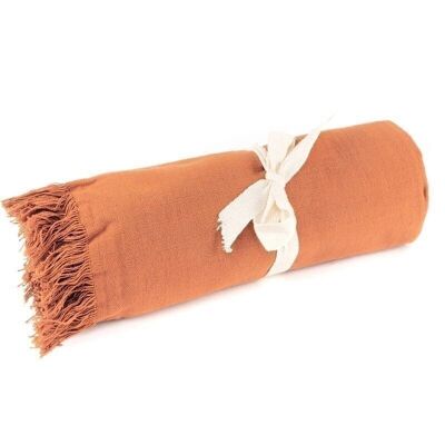 CUBRECAMA MULTIUSOS 240X260 ALG. FLECOS TERRACOTA HH30511950