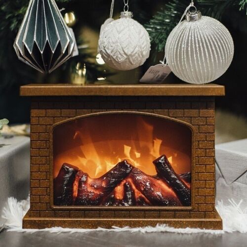 DECORACION CHIMENEA CON LUZ 3xLR14 HH3046264