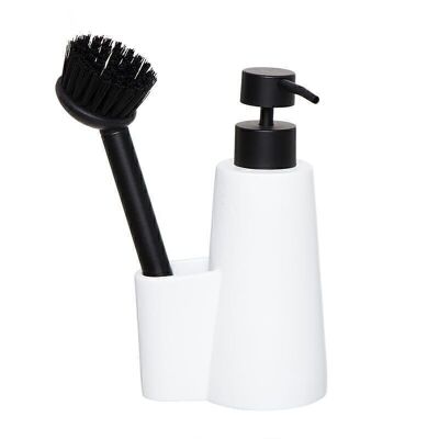 DISPENSADOR JABON CON CEPILLO BLANCO HH303744