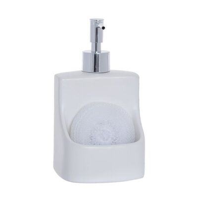 DISPENSADOR JABON CON ESTROPAJO BLANCO HH257425