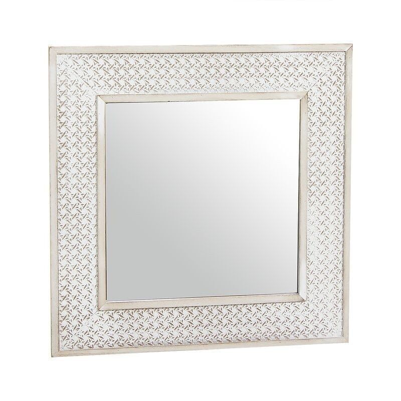 ESPEJO 40X40 BLANCO DÉCAPADO HH291430