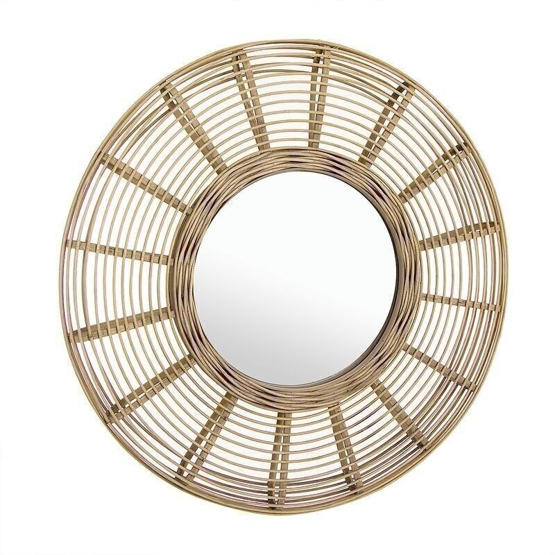 ESPEJO 63CM REDONDO BAMBU HH288112