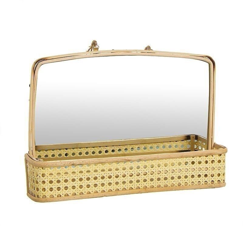 ESPEJO CON ESTANTE ROTIN HH22212654