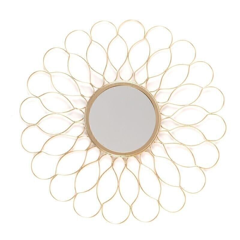 ESPEJO PARED 46CM MÉTAL ORO HH278466