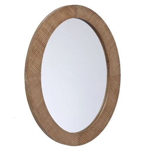 ESPEJO PARED 56X76CM MADERA OVAL HH300436