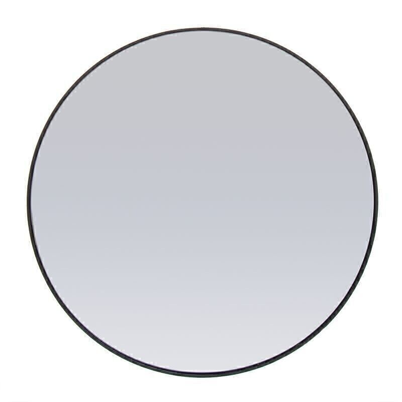 ESPEJO PARED 90CM REDONDO NEGRO HH294731
