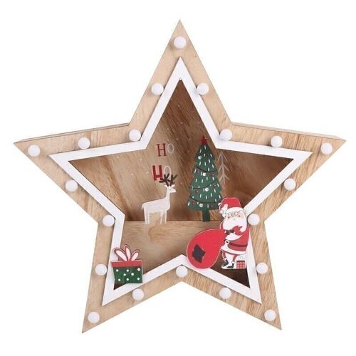 ESTRELLA LED NAVIDAD MADERA HH2915282