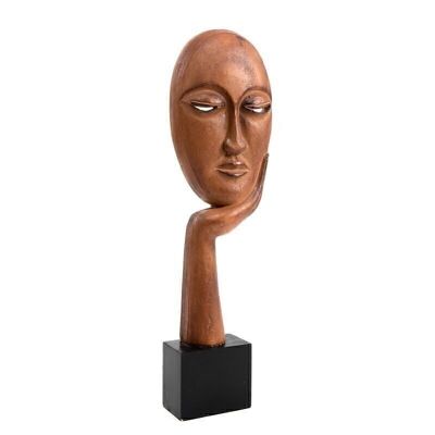 FIGURA DÉCORATIVE EN PEANA CARA Y MANO HH3051257