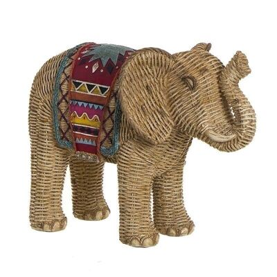 FIGUR ELEFANTE EFECTO RATAN HH301603