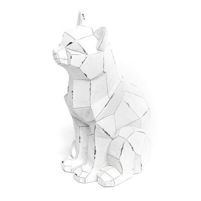 FIGURA GATO ORIGAMI BLANCO HH301741