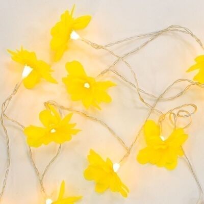 GUIRNALDA 165CM 10 LED FLORES AMARILLO 2XAA HH3051813