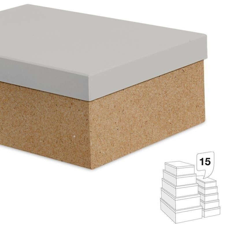 Spiel 15 Boxen Craft Tapa Grau HH2847237