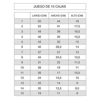 JUEGO 15 CAJAS EFECTO LANA GRIS HH2847348 3