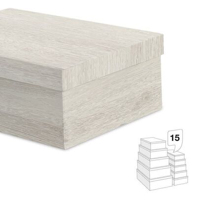 JUEGO 15 CAJAS EFECTO MADERA HH2847315