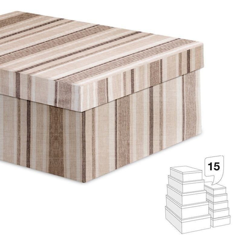 Spiel 15 Boxen mit Textileffekt, HH2847338