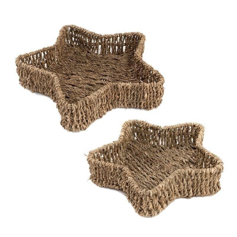 JUEGO 2 BANDEJAS FIBRA FORMA ESTRELLA HH306112