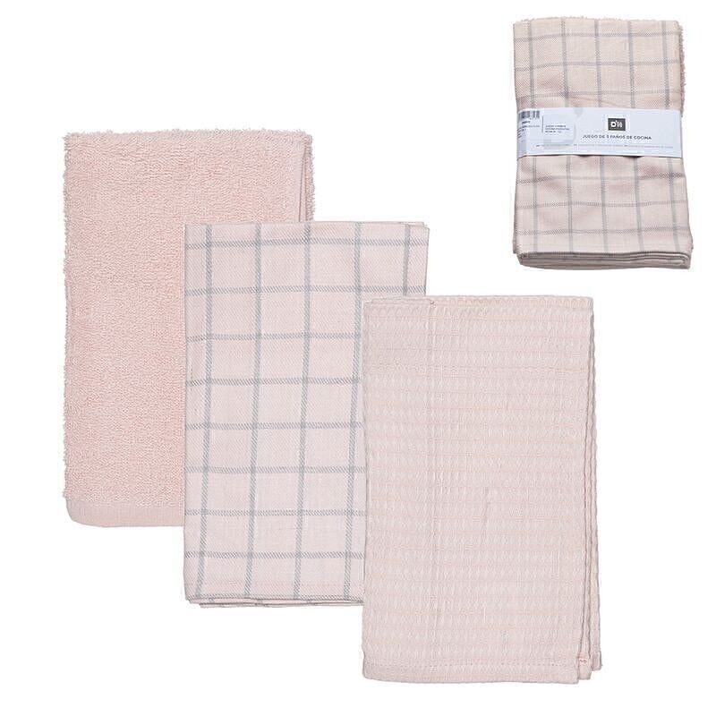 JUEGO 3 PAÑOS COCINA ESSENTIAL ROSA HH292911