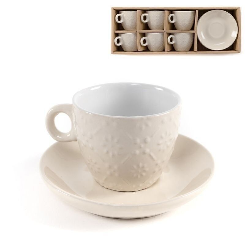 JUEGO CAFÉ 6 SERV. 100ML MARFIL HH290222