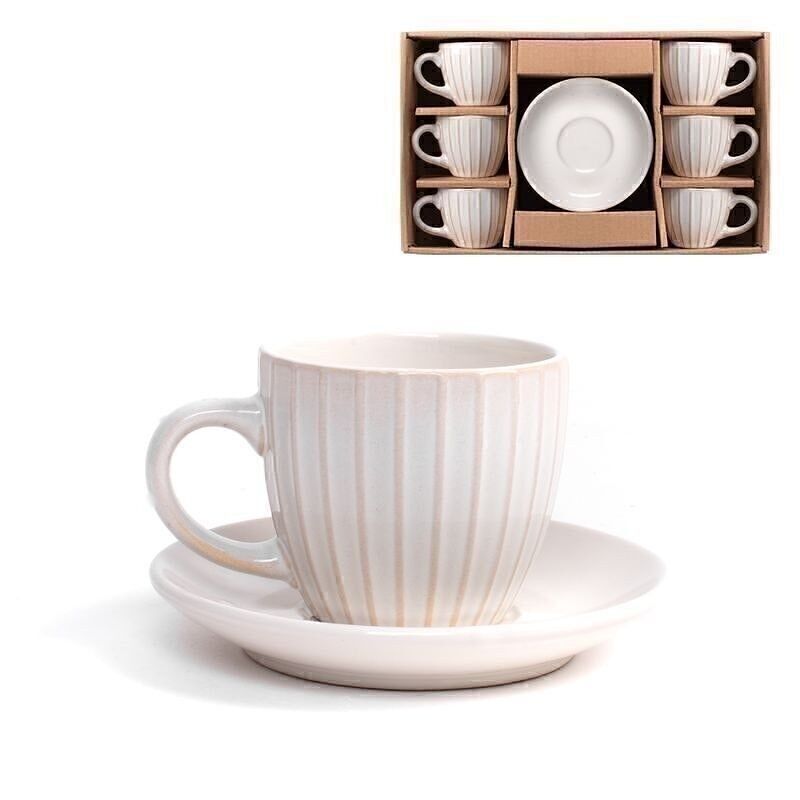 JUEGO CAFÉ 6 SERV. 100ML MARFIL HH304908