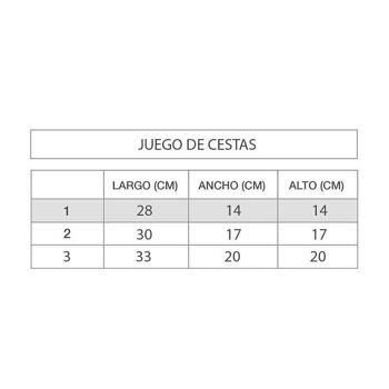 JUEGO DE 3 CESTAS BLANCO HH269474 2