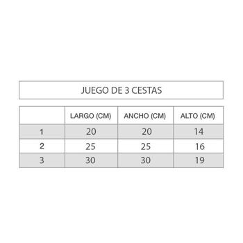 JEUGO DE 3 CESTAS CUAD. PANOT HH2726358 2
