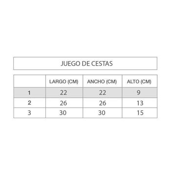 JEU DE 3 CESTAS FILO BLANCO HH287367 3