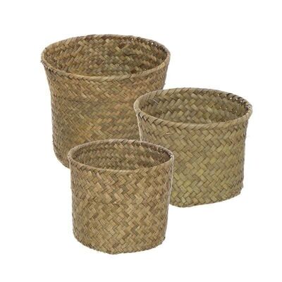 JUEGO DE 3 CESTAS ROSSO. NATURALE HH269482