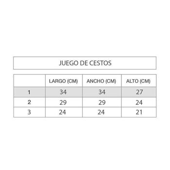 JUEGO DE 3 CESTOS BICOLORE NATUREL HH287338 2