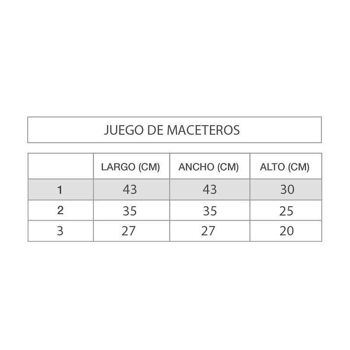 JUEGO DE 3 MACETEROS FIBRA NATUREL HH287347 2