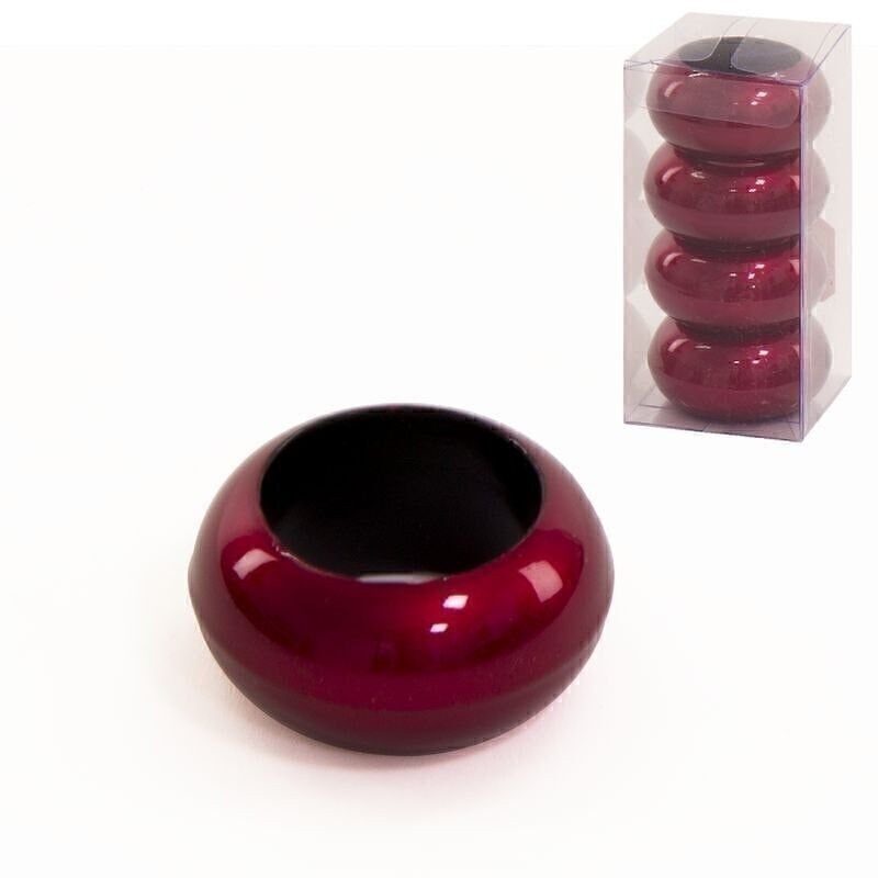 JUEGO DE 4 AROS PORTA SERVILLETAS ROJO HH30512233
