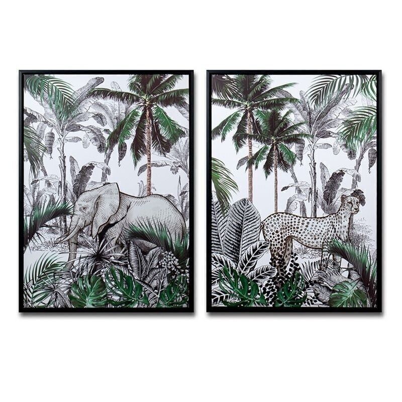 LIENZO 50X70 MARCO MADERA TROPICAL 2M HH2365742