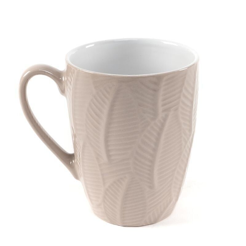 TAZA 400ML HOJAS BEIGE HH290230