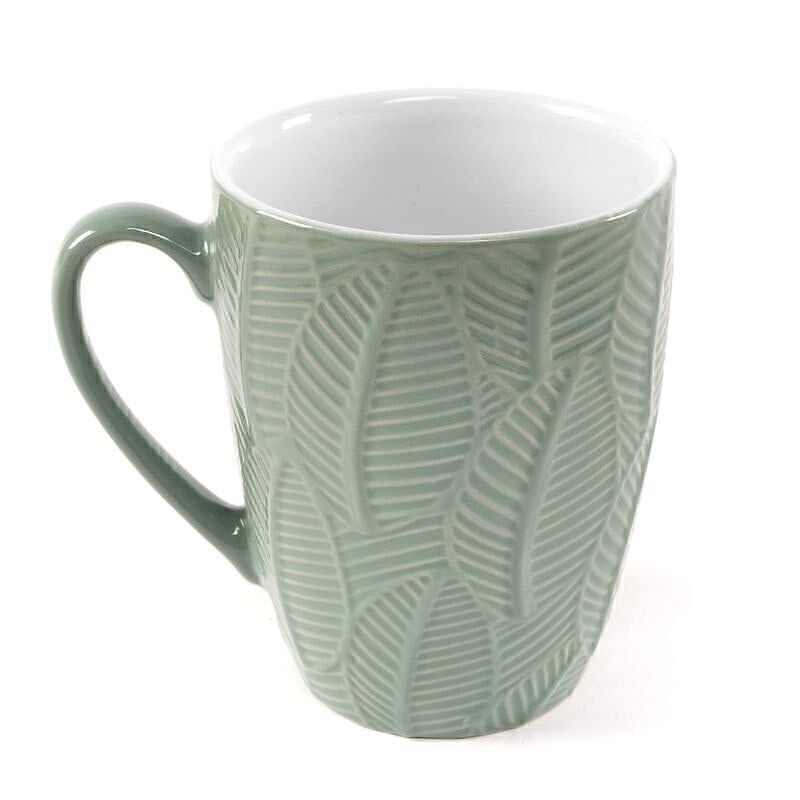 TAZA 400ML HOJAS VERDE HH290225