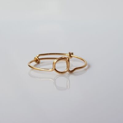 Bague lettre minuscule - Or gold filled 14K