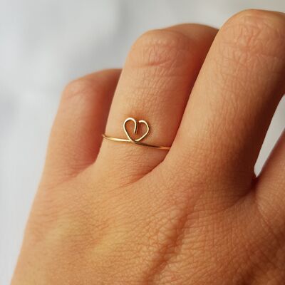 Bague sweet heart - Or jaune 14K