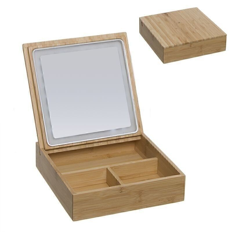 ORGANIZADOR CON ESPEJO CON LUZ BAMBU HH304531